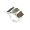 Beautiful Blue, Green and Orange Kyanite Sterling Silver Gemstone Ring